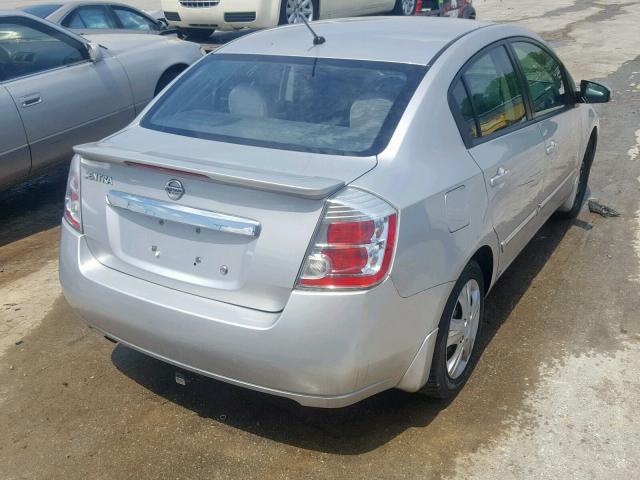 3N1AB6AP0CL680618 - 2012 NISSAN SENTRA 2.0 SILVER photo 4