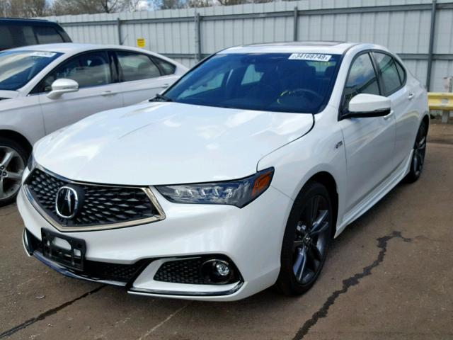 19UUB3F6XJA003610 - 2018 ACURA TLX TECH+A WHITE photo 2