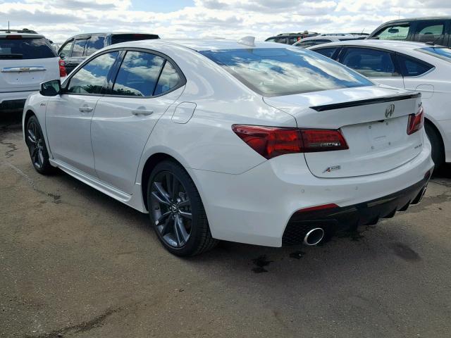 19UUB3F6XJA003610 - 2018 ACURA TLX TECH+A WHITE photo 3