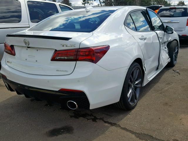 19UUB3F6XJA003610 - 2018 ACURA TLX TECH+A WHITE photo 4