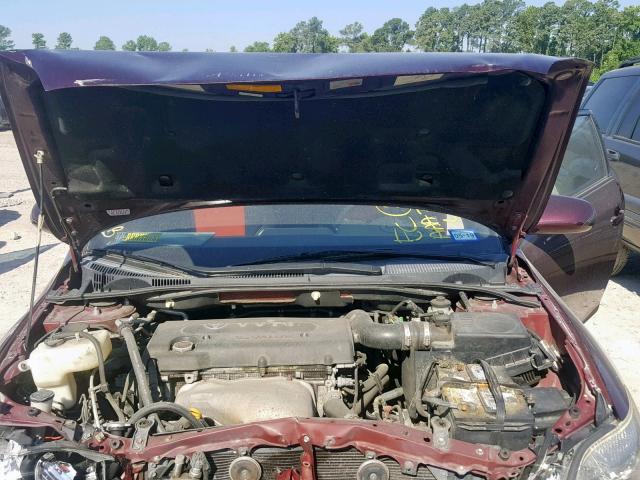 JTKDE177350007214 - 2005 TOYOTA SCION TC მუქწითელი ფოტო 7