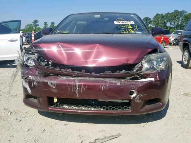 JTKDE177350007214 - 2005 TOYOTA SCION TC მუქწითელი ფოტო 9