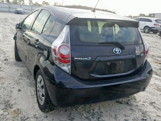 JTDKDTB3XE1079023 - 2014 TOYOTA PRIUS C BLACK photo 3