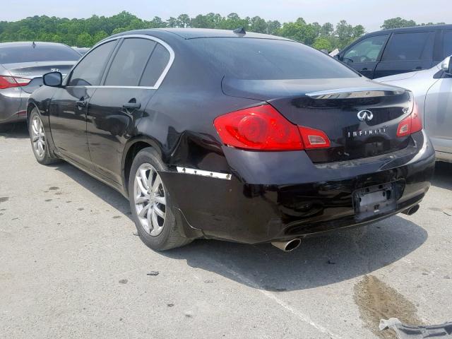 JNKCV61E89M010310 - 2009 INFINITI G37 BASE BLACK photo 3