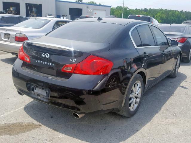 JNKCV61E89M010310 - 2009 INFINITI G37 BASE BLACK photo 4