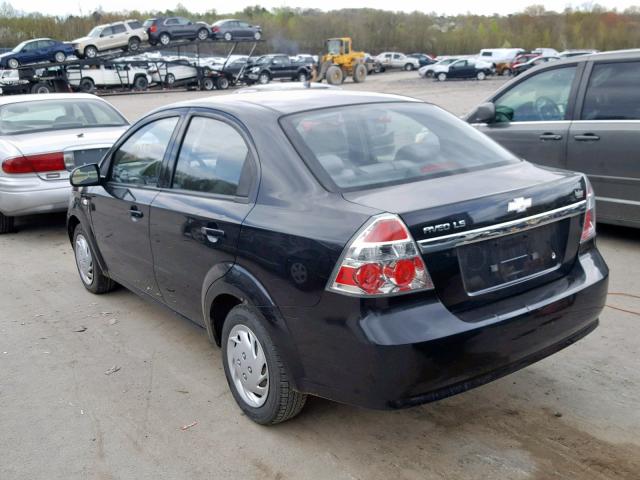 KL1TD56698B150996 - 2008 CHEVROLET AVEO BASE შავი ფოტო 3