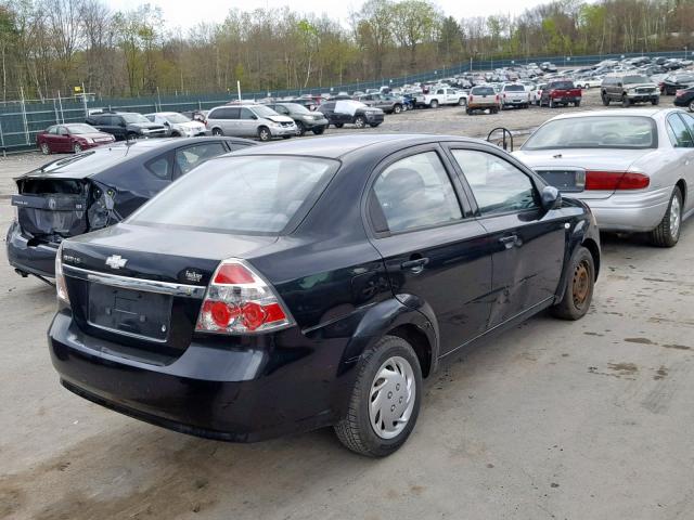 KL1TD56698B150996 - 2008 CHEVROLET AVEO BASE შავი ფოტო 4