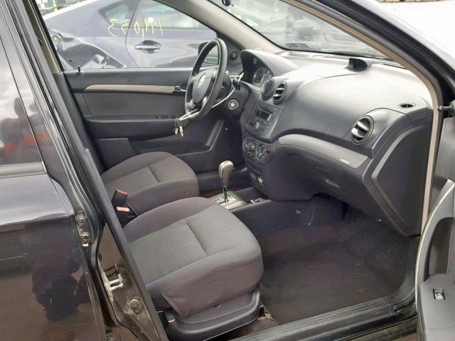 KL1TD56698B150996 - 2008 CHEVROLET AVEO BASE შავი ფოტო 5