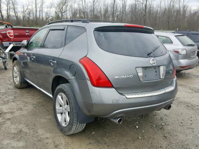 JN8AZ08T66W427587 - 2006 NISSAN MURANO SL GRAY photo 3