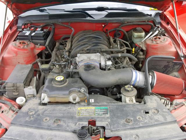 1ZVHT82H265112366 - 2006 FORD MUSTANG GT RED photo 7