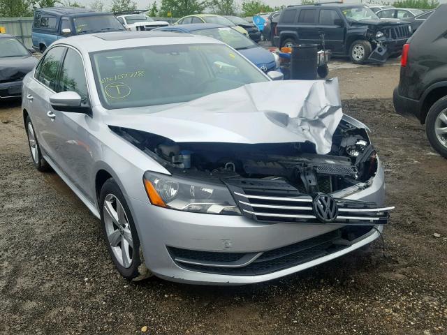 1VWBH7A34DC107718 - 2013 VOLKSWAGEN PASSAT SE SILVER photo 1