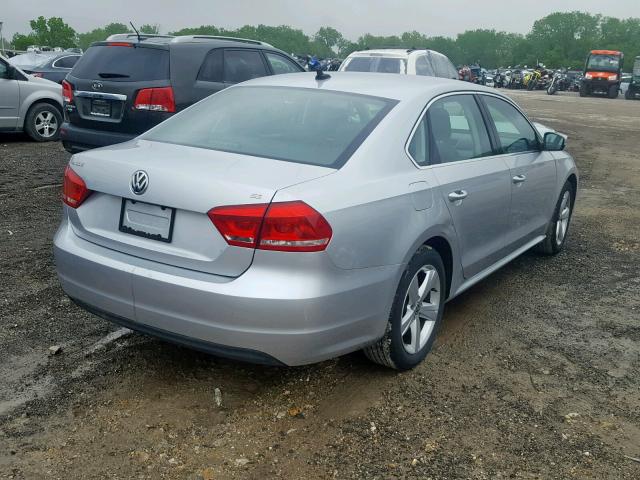 1VWBH7A34DC107718 - 2013 VOLKSWAGEN PASSAT SE SILVER photo 4