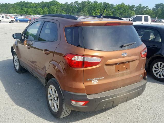 MAJ3P1TE1JC241111 - 2018 FORD ECOSPORT S ORANGE photo 3