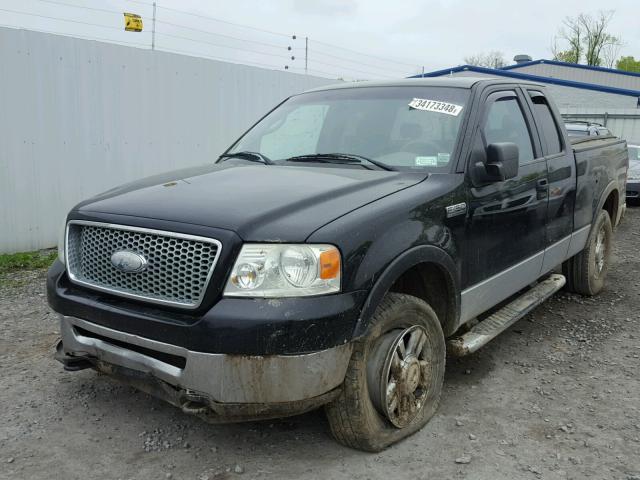 1FTPX14576FB48223 - 2006 FORD F150 BLACK photo 2