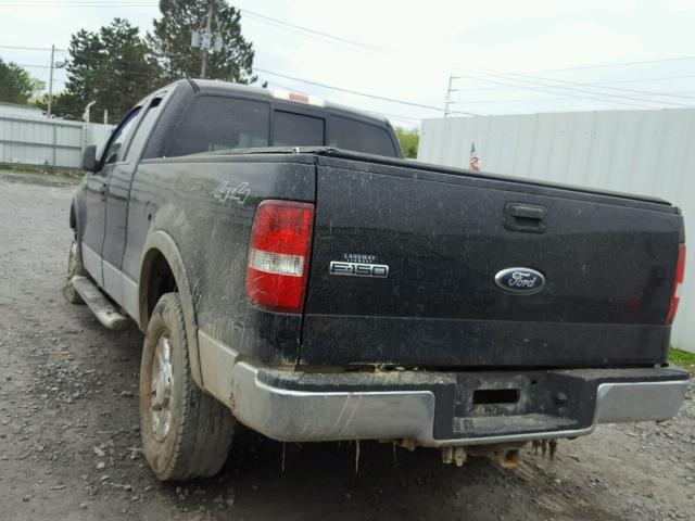 1FTPX14576FB48223 - 2006 FORD F150 BLACK photo 3