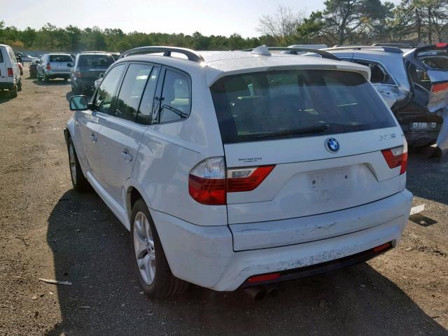 WBXPC93437WF08369 - 2007 BMW X3 3.0SI WHITE photo 3