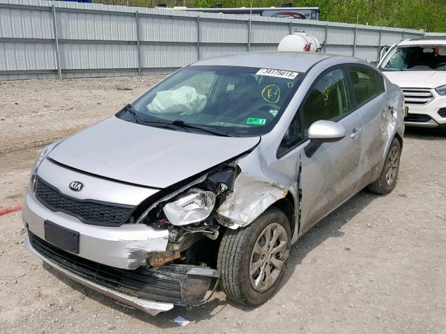 KNADM4A3XG6652067 - 2016 KIA RIO LX SILVER photo 2