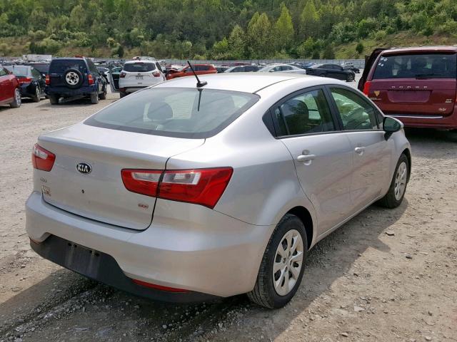 KNADM4A3XG6652067 - 2016 KIA RIO LX SILVER photo 4