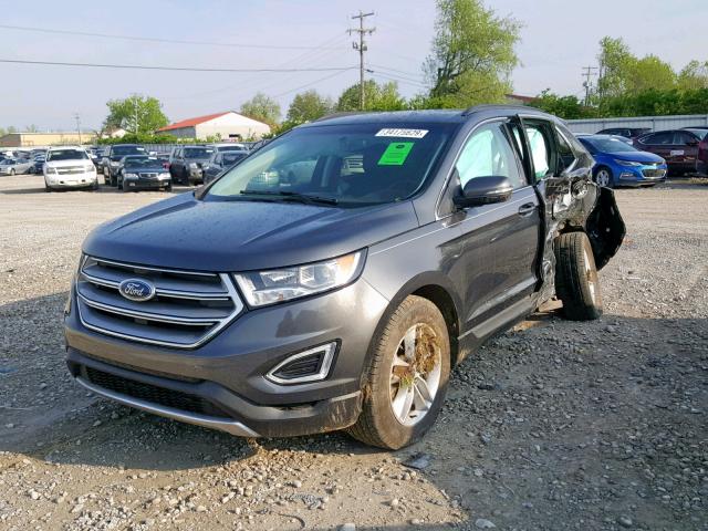 2FMPK3J90JBB03891 - 2018 FORD EDGE SEL GRAY photo 2