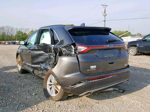 2FMPK3J90JBB03891 - 2018 FORD EDGE SEL GRAY photo 3