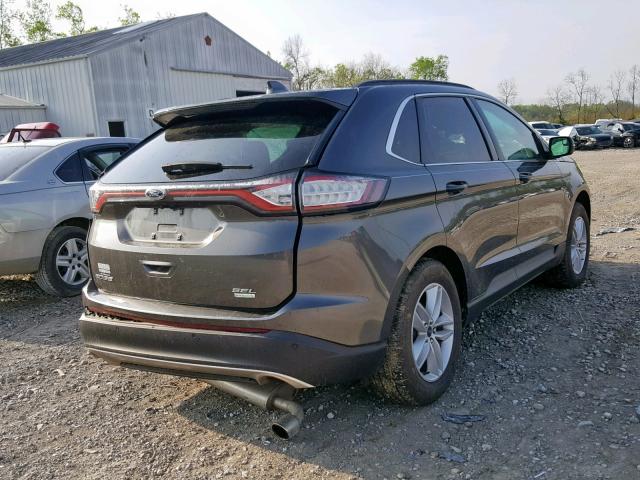 2FMPK3J90JBB03891 - 2018 FORD EDGE SEL GRAY photo 4