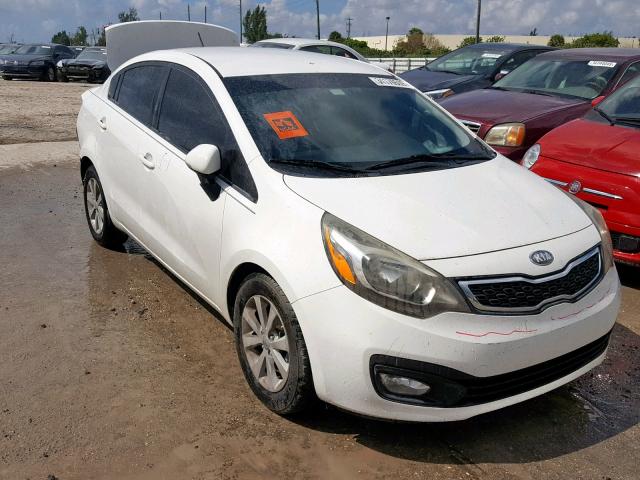 KNADN4A36D6189563 - 2013 KIA RIO EX WHITE photo 1