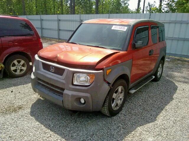 5J6YH28513L035294 - 2003 HONDA ELEMENT EX ORANGE photo 2