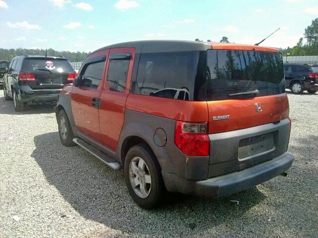 5J6YH28513L035294 - 2003 HONDA ELEMENT EX ORANGE photo 3