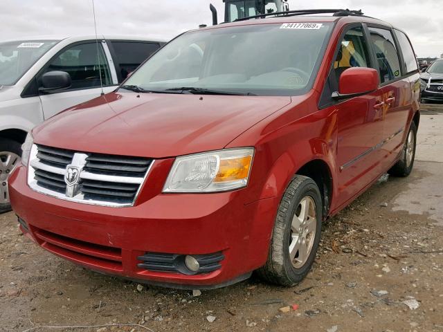 2D8HN54159R519957 - 2009 DODGE GRAND CARA MAROON photo 2