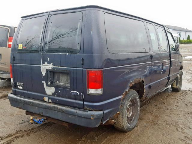 1FMRE11W9YHA76388 - 2000 FORD ECONOLINE BLUE photo 4