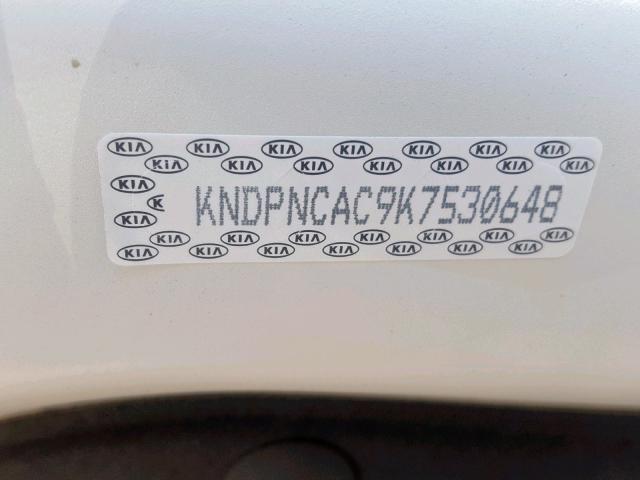 KNDPNCAC9K7530648 - 2019 KIA SPORTAGE E WHITE photo 10