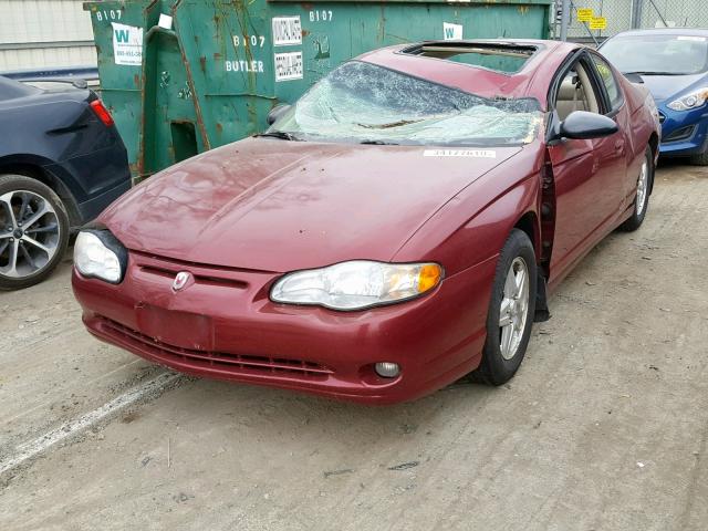 2G1WX12K559236059 - 2005 CHEVROLET MONTE CARL RED photo 2