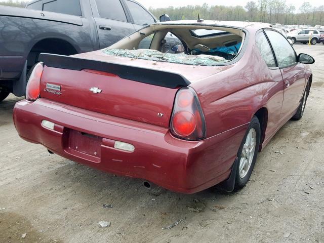 2G1WX12K559236059 - 2005 CHEVROLET MONTE CARL RED photo 4