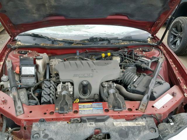 2G1WX12K559236059 - 2005 CHEVROLET MONTE CARL RED photo 7