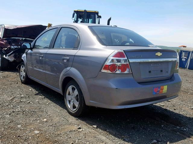 KL1TD5DE3AB043989 - 2010 CHEVROLET AVEO LS GRAY photo 3