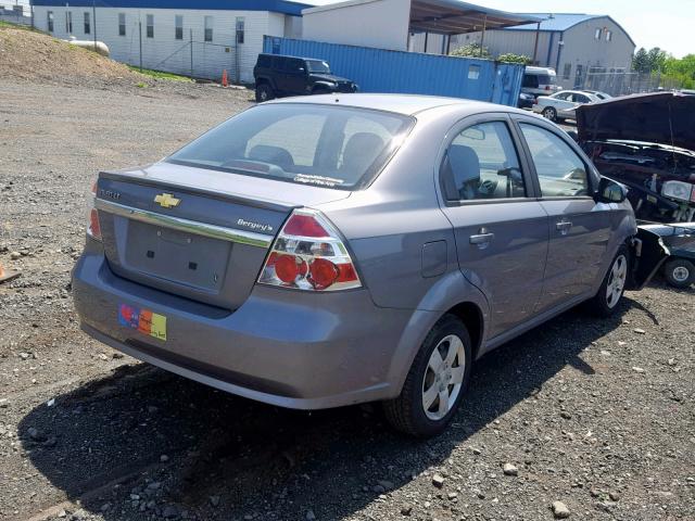 KL1TD5DE3AB043989 - 2010 CHEVROLET AVEO LS GRAY photo 4