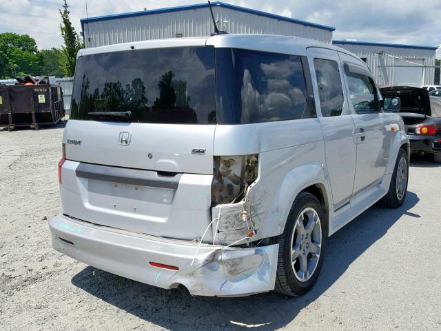 5J6YH18909L000266 - 2009 HONDA ELEMENT SC SILVER photo 4