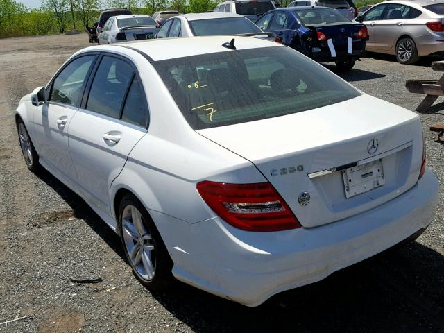 WDDGF4HB6DR264695 - 2013 MERCEDES-BENZ C 250 WHITE photo 3