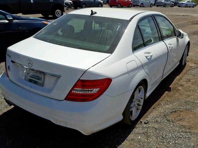 WDDGF4HB6DR264695 - 2013 MERCEDES-BENZ C 250 WHITE photo 4