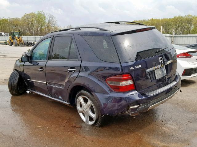 4JGBB86EX8A417809 - 2008 MERCEDES-BENZ ML 350 BLUE photo 3