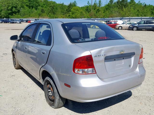 KL1TD56616B641897 - 2006 CHEVROLET AVEO BASE ვერცხლისფერი ფოტო 3