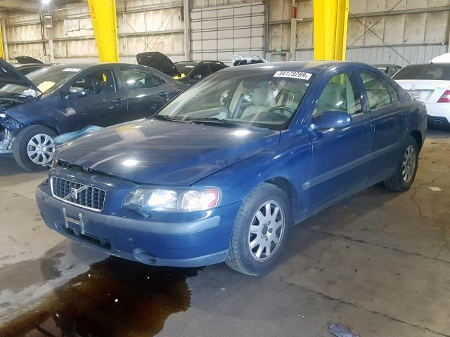 YV1RS61R822152885 - 2002 VOLVO S60 BLUE photo 2