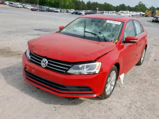 3VWLA7AJXFM255865 - 2015 VOLKSWAGEN JETTA TDI RED photo 2