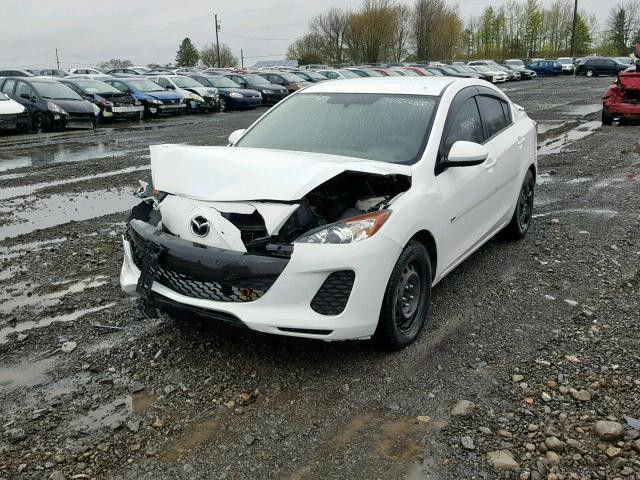 JM1BL1UF1C1602652 - 2012 MAZDA 3 I WHITE photo 2