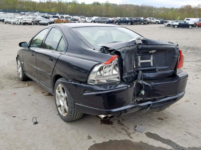 YV1RH527X52437274 - 2005 VOLVO S60 R BLACK photo 3