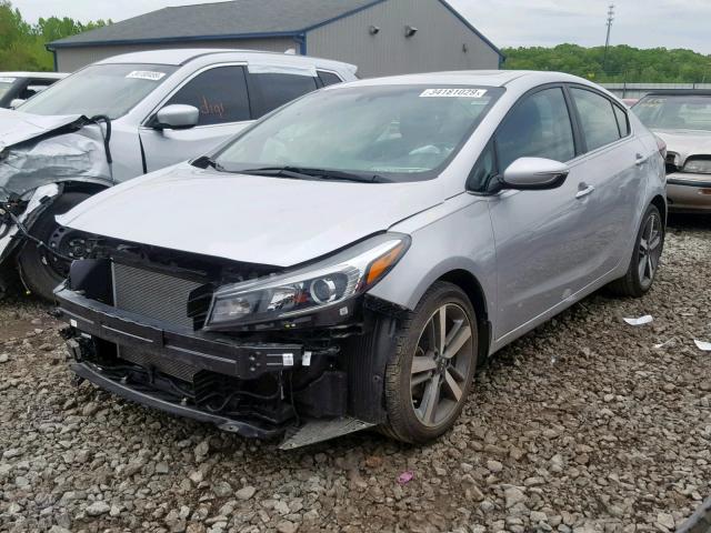 3KPFN4A80HE004480 - 2017 KIA FORTE EX SILVER photo 2