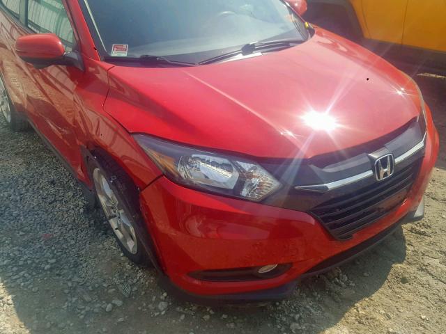 3CZRU6H53HM721012 - 2017 HONDA HR-V EX RED photo 9