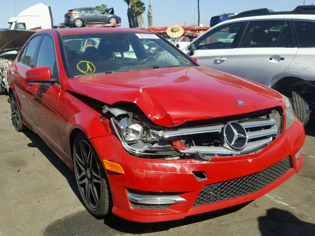 WDDGF4HB3DR283270 - 2013 MERCEDES-BENZ C 250 RED photo 1