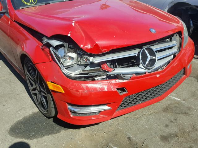 WDDGF4HB3DR283270 - 2013 MERCEDES-BENZ C 250 RED photo 9