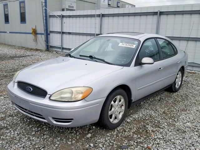 1FAFP56U86A164022 - 2006 FORD TAURUS SEL SILVER photo 2